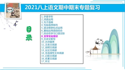八上语文期中期末复习专题8.3 统编教材重点文学常识梳理 课件(共61张PPT)