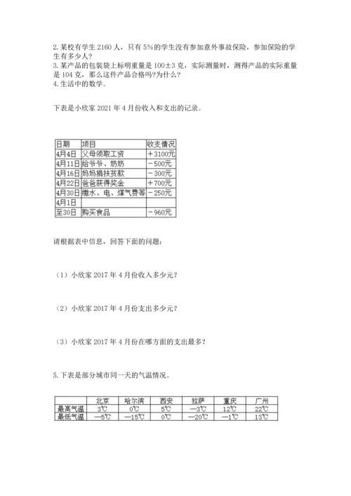 人教版数学六年级下册期末测试卷带答案ab卷.docx