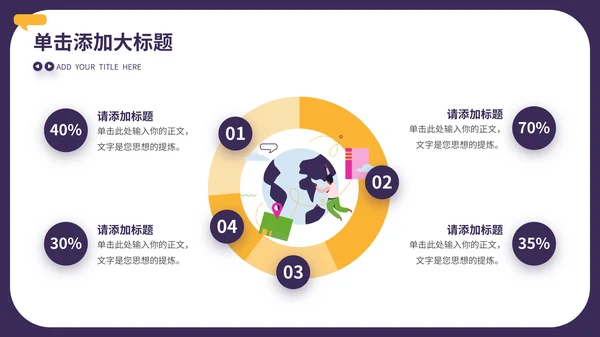 多彩扁平风在线教育通用PPT模板