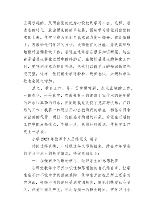 小学2023年教师个人总结范文.docx