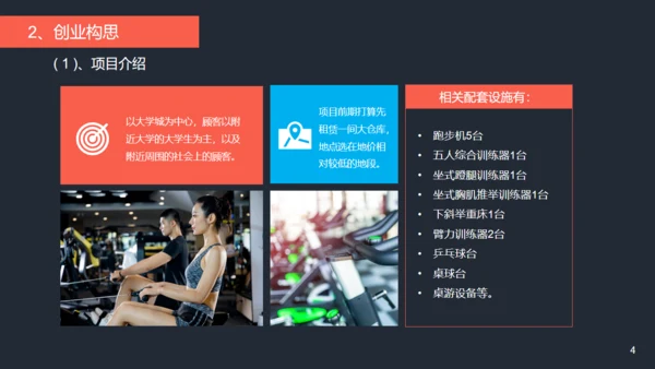 健身项目商业计划书通用PPT模板