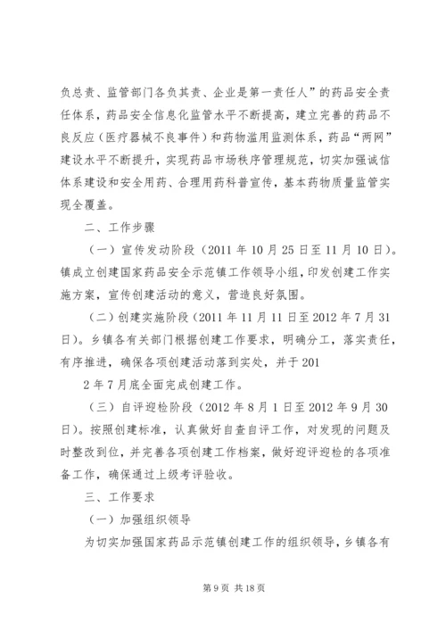 药品安全示XX县区创建工作实施方案[范文大全].docx