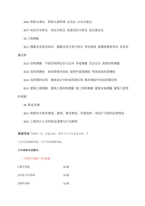2023年注册公用设备工程师基础考试内容和考试科目.docx