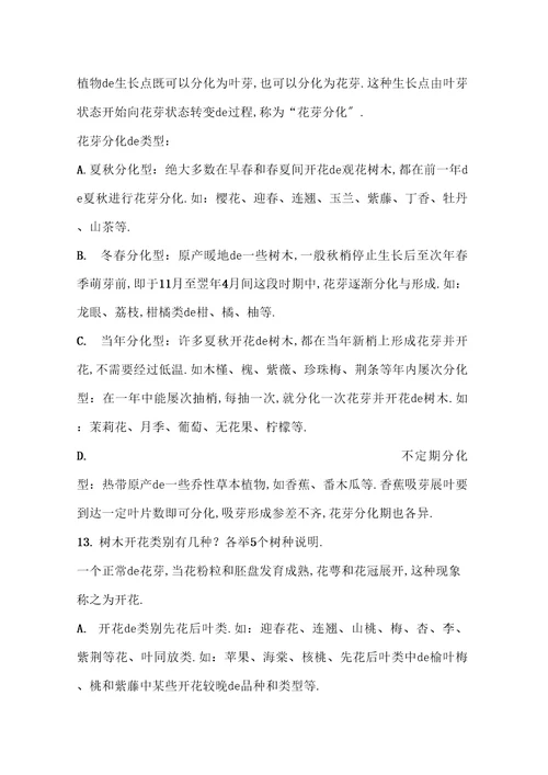 园林树木学复习重点