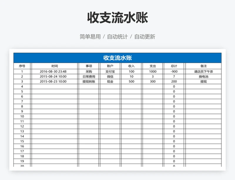 收支流水账