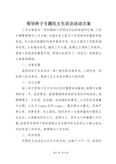 领导班子专题民主生活会活动方案 (2).docx