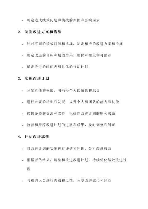 绩效改进计划模板