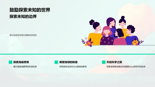 地球板块理论讲解PPT模板