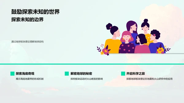 地球板块理论讲解PPT模板