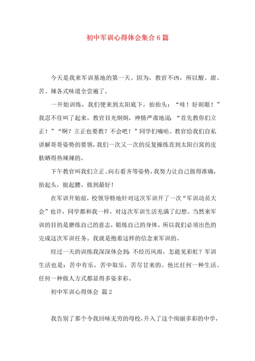 初中军训心得体会集合6篇（三）.docx