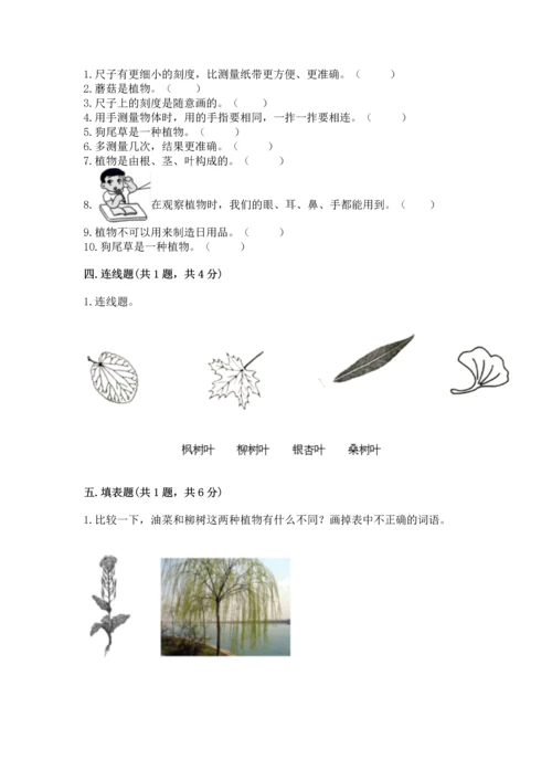 教科版小学一年级上册科学期末测试卷附参考答案【预热题】.docx