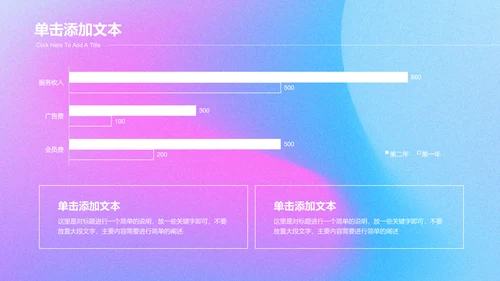 蓝紫色渐变极简风格通用PPT演示模板