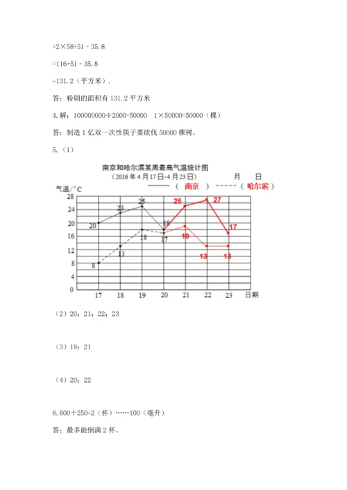 人教版五年级下册数学期末测试卷精品【达标题】.docx