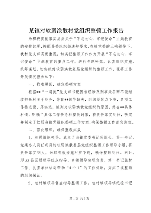 某镇对软弱涣散村党组织整顿工作报告.docx