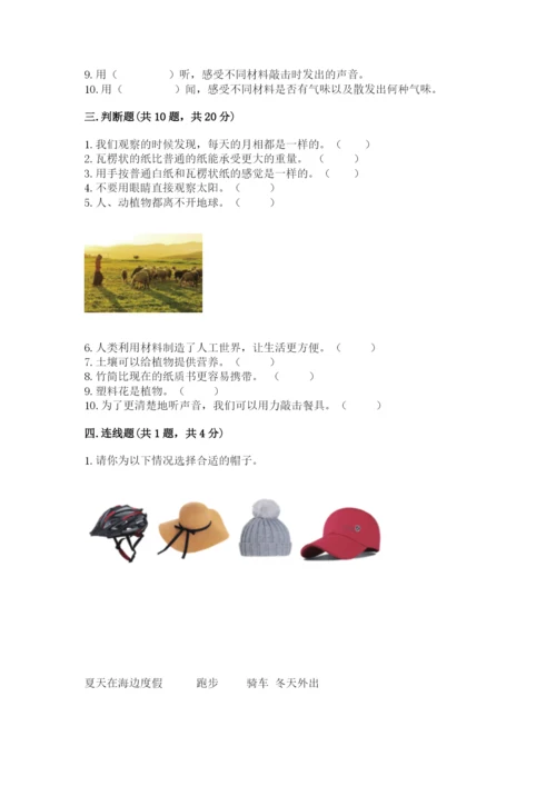 教科版二年级上册科学期末测试卷含答案解析.docx