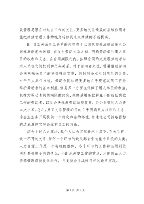 人力资源管理工作心得体会两篇精编.docx