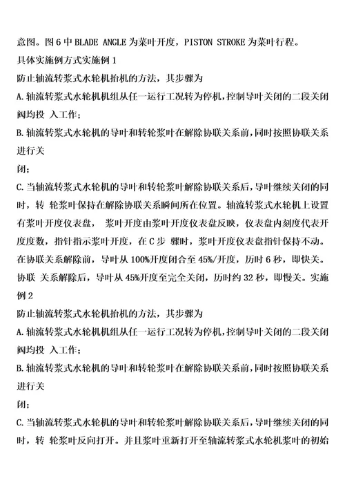 防止轴流转桨式水轮机抬机的方法