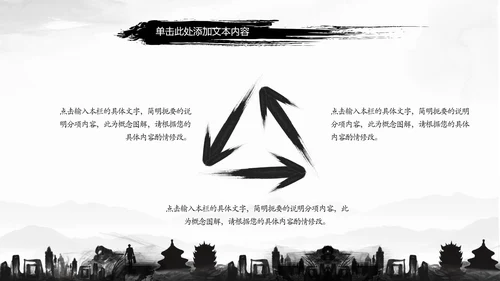 古典水墨城市工作总结PPT模板