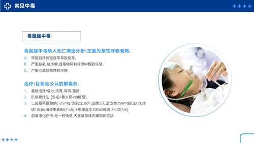 蓝色简约急性中毒知识培训PPT护理