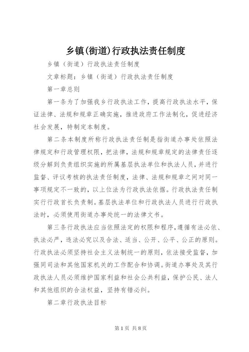 乡镇(街道)行政执法责任制度.docx