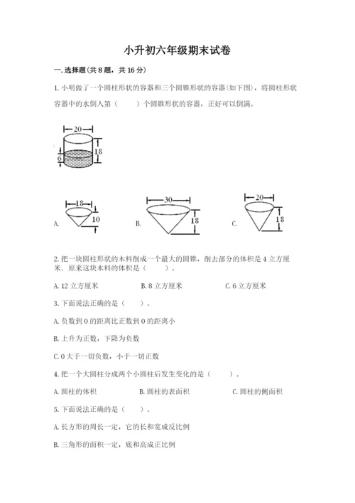 小升初六年级期末试卷精品（全优）.docx