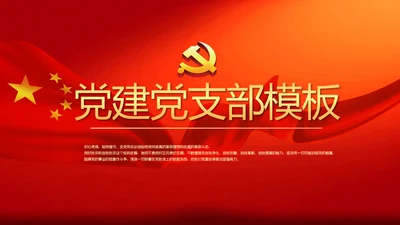 红色党建党支部工作总结汇报计划PPT