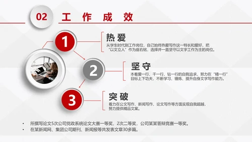 红色商务微粒体企业岗位竞聘个人介绍PPT模板
