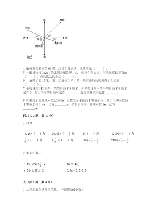 小学毕业班数学检测卷及答案【考点梳理】.docx