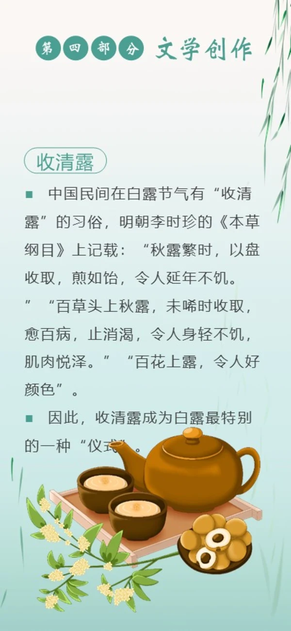 白露节气二十四节气知识手机竖版PPT课件