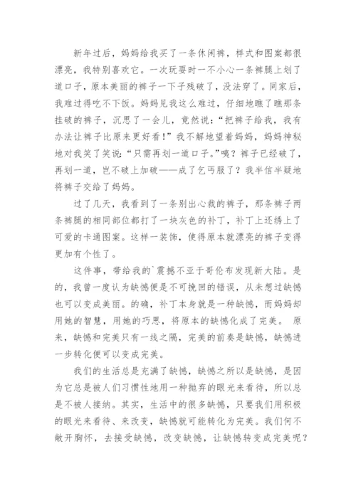 完美与缺憾的议论文.docx