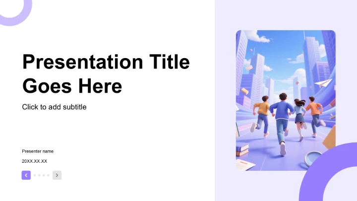 紫色卡通风就业发展报告PPT