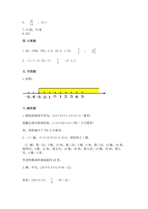 人教版六年级下册数学期末测试卷精品（能力提升）.docx