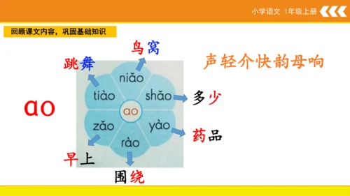 统编版语文一年级上册 汉语拼音 10 ao ou iu  课件