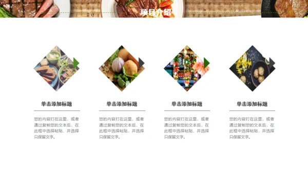 餐饮美食介绍通用PPT模板