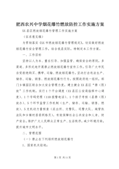 肥西农兴中学烟花爆竹燃放防控工作实施方案 (2).docx