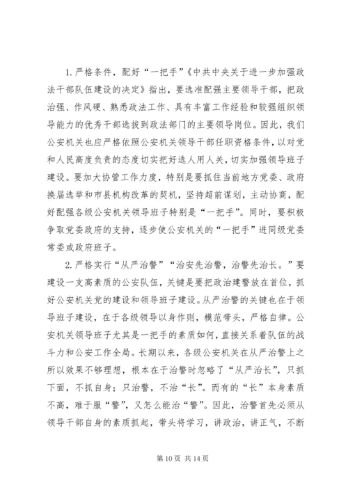 从严治警个人心得体会精选.docx