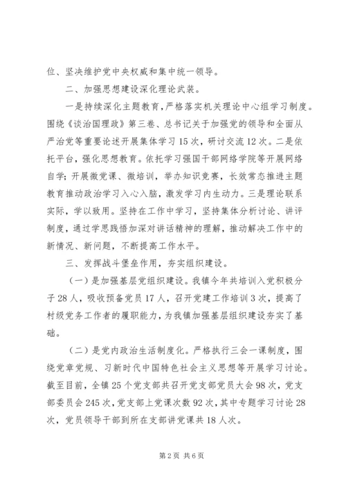 乡镇某年全面从严治党主体责任落实情况报告.docx