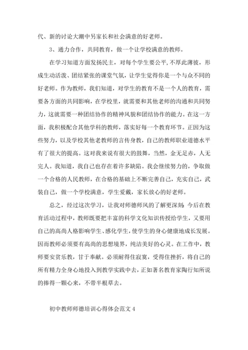 初中教师师德培训心得体会范文.docx