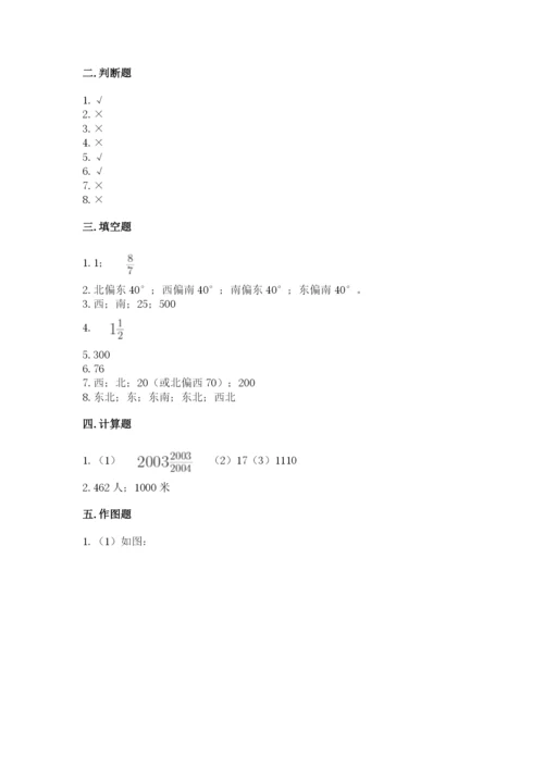 人教版六年级上册数学期中考试试卷附答案（基础题）.docx