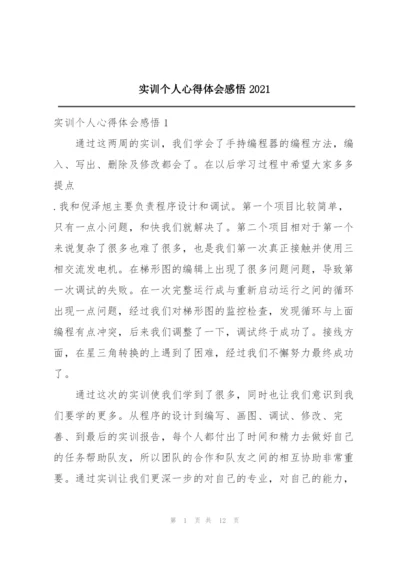 实训个人心得体会感悟2021.docx