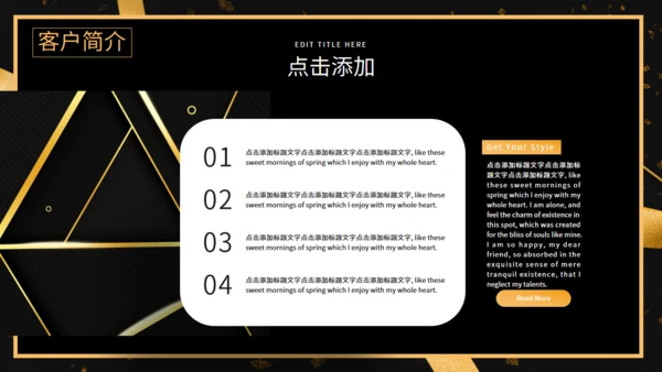 创意黑金简约客户答谢会活动策划通用PPT模板