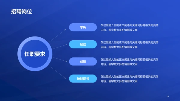 蓝色创意酷炫企业招聘大会PPT