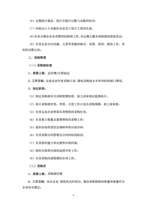 公司企业岗位职责汇编（按管理职能划分）