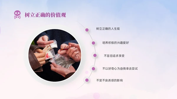 紫色展板风小学生禁毒宣传PPT模板禁毒日（禁毒）