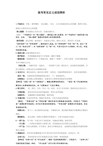 高考常见近义成语辨析.docx