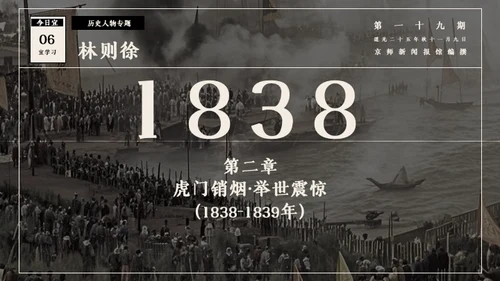 复古报纸风历史人物介绍林则徐