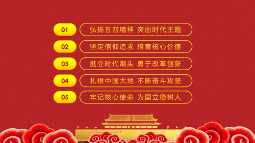 发扬五四精神开拓奉献新时代PPT团课课件