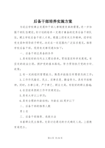 后备干部培养实施方案.docx