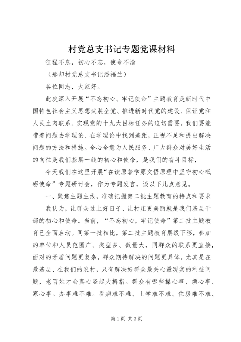 村党总支书记专题党课材料.docx