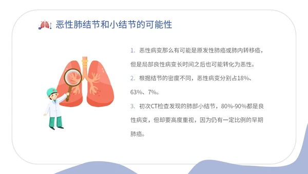 插画形状风医疗医院医生护士肺结节科普宣教培训模板健康宣教